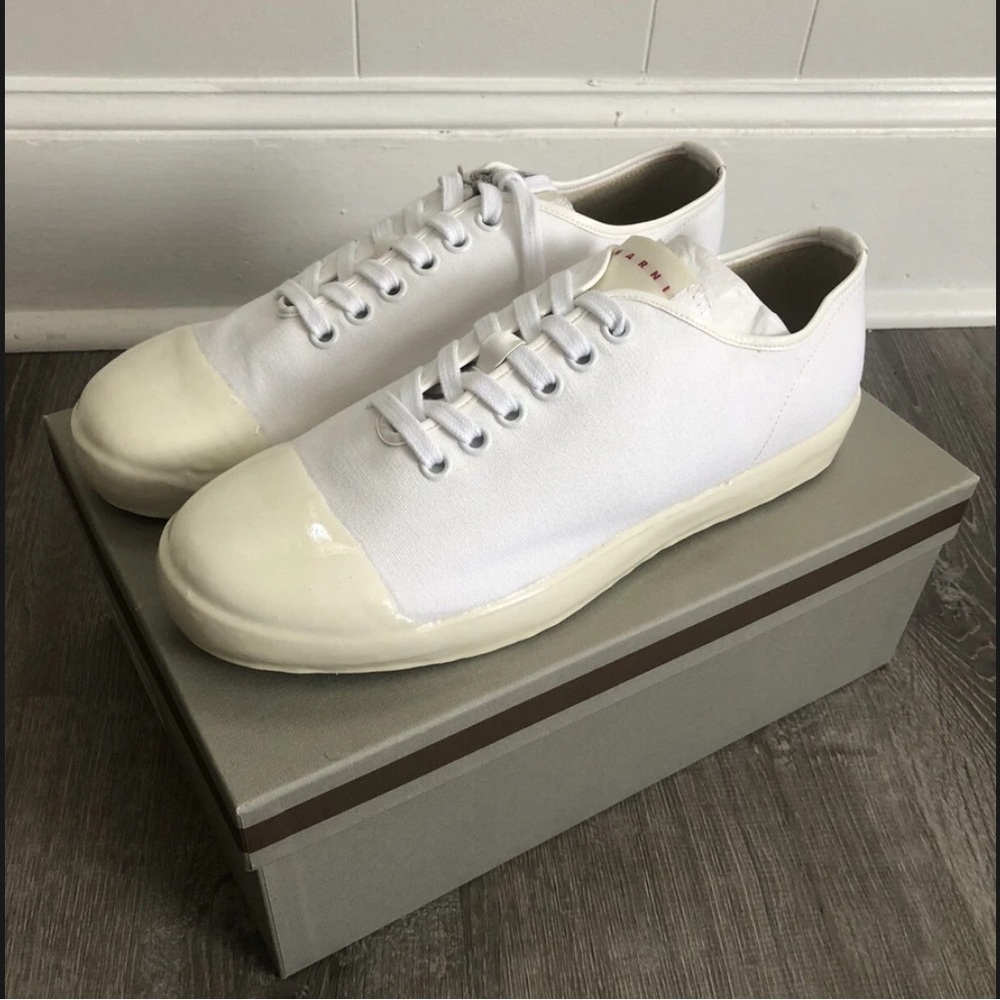 Marni White Canvas Men's Sneakers